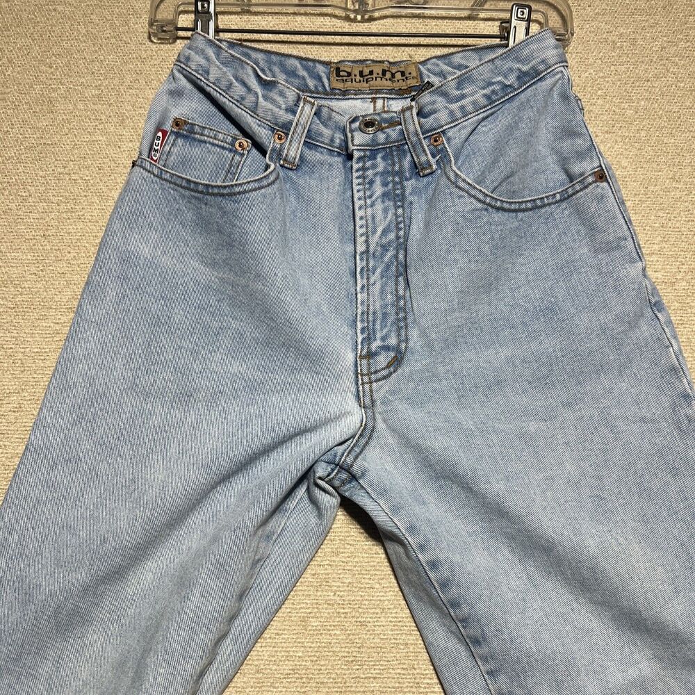 B.U.M. Equipment Jeans Vintage 90s Tapered Women’s Size 7 High Rise Rare Light